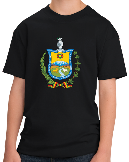 Youth Black La Paz Coat Of Arms - Bolivia Bolivian Pride Heritage Love T-shirt