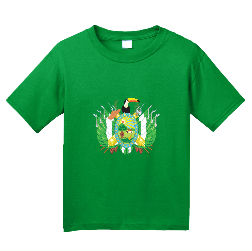 Youth Green Santa Cruz, Bolivia Department Coat Of Arms - Bolivian Pride T-shirt
