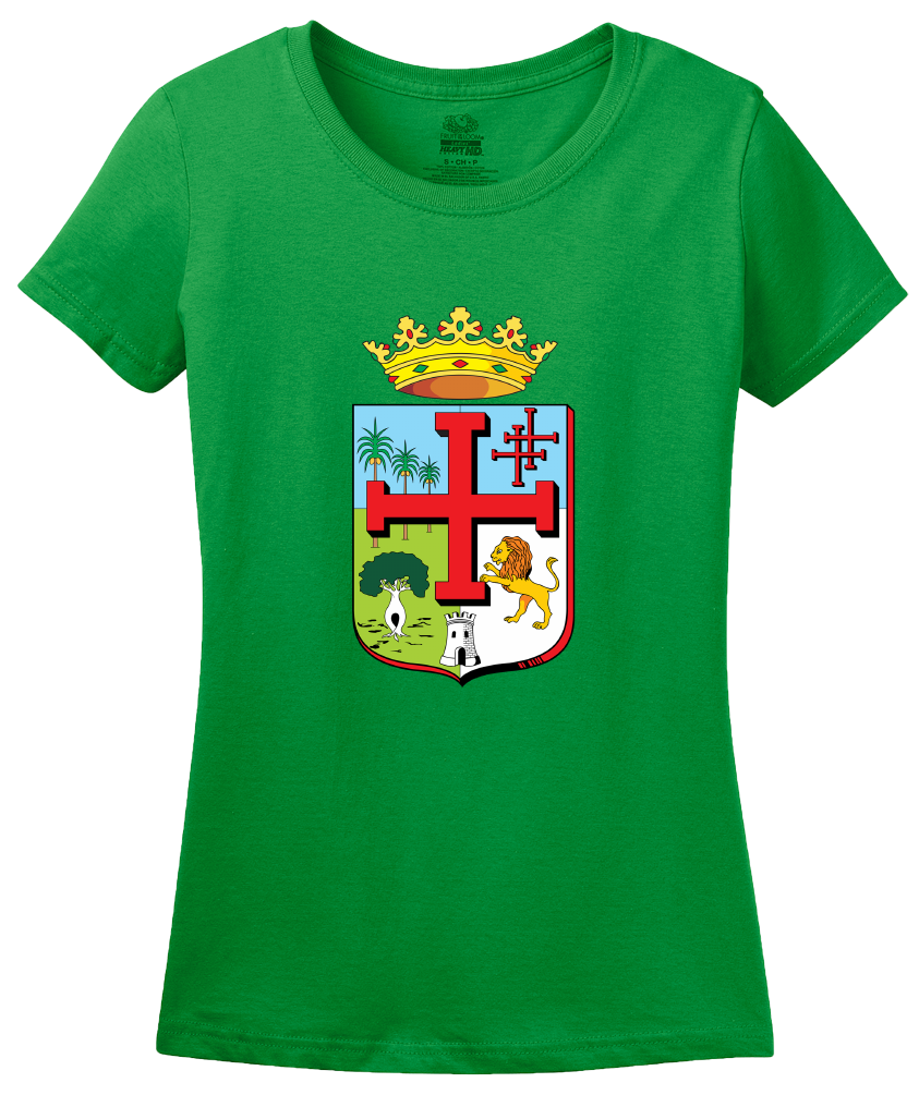 Ladies Green Santa Cruz De La Sierra Coat Of Arms - Bolivia Pride Heritage T-shirt