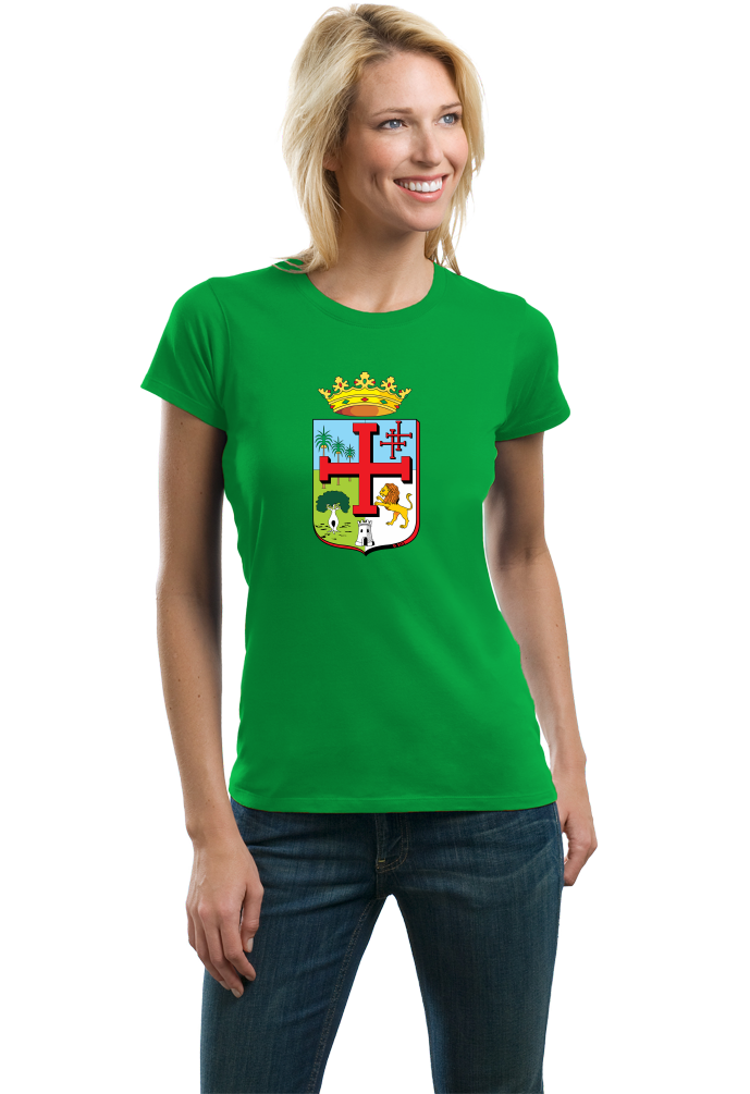 Ladies Green Santa Cruz De La Sierra Coat Of Arms - Bolivia Pride Heritage T-shirt