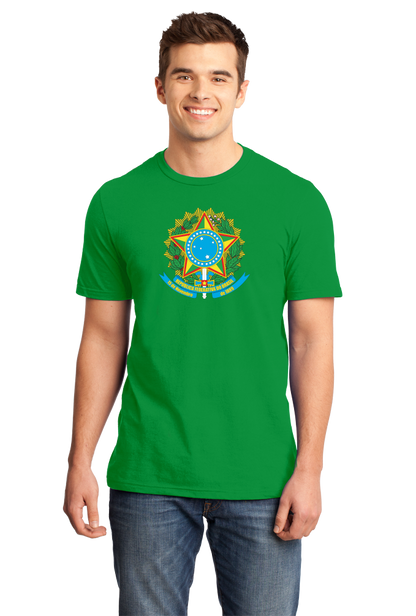 Standard Green Brazil Coat Of Arms - Brazilian Pride Love Rio Bahia Brasil T-shirt