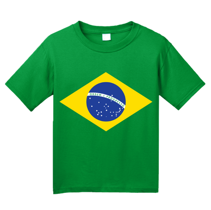 Youth Green Brazil National Flag T-shirt