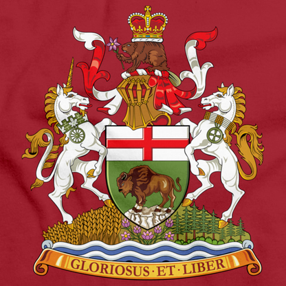 MANITOBA PROVINCIAL COAT OF ARMS Red art preview