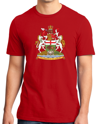 Standard Red Manitoba Provincial Coat Of Arms - Winnipeg Mantinoban Pride T-shirt