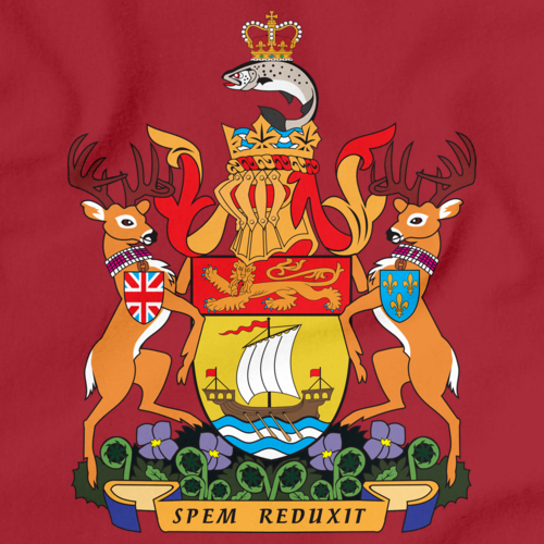 NEW BRUNSWICK PROVINCIAL COAT OF ARMS Red art preview