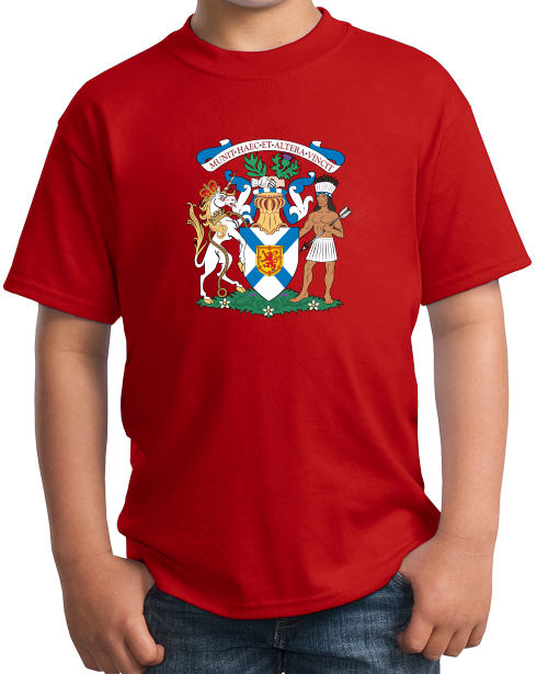 Youth Red Nova Scotia Provincial Coat Of Arms - Canada Halifax Pride T-shirt