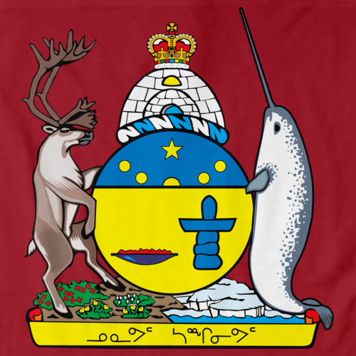 NUNAVUT PROVINCIAL COAT OF ARMS Red art preview