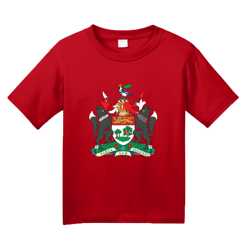 Youth Red Prince Edward Island Province Coat Of Arms - PEI Canada Love T-shirt