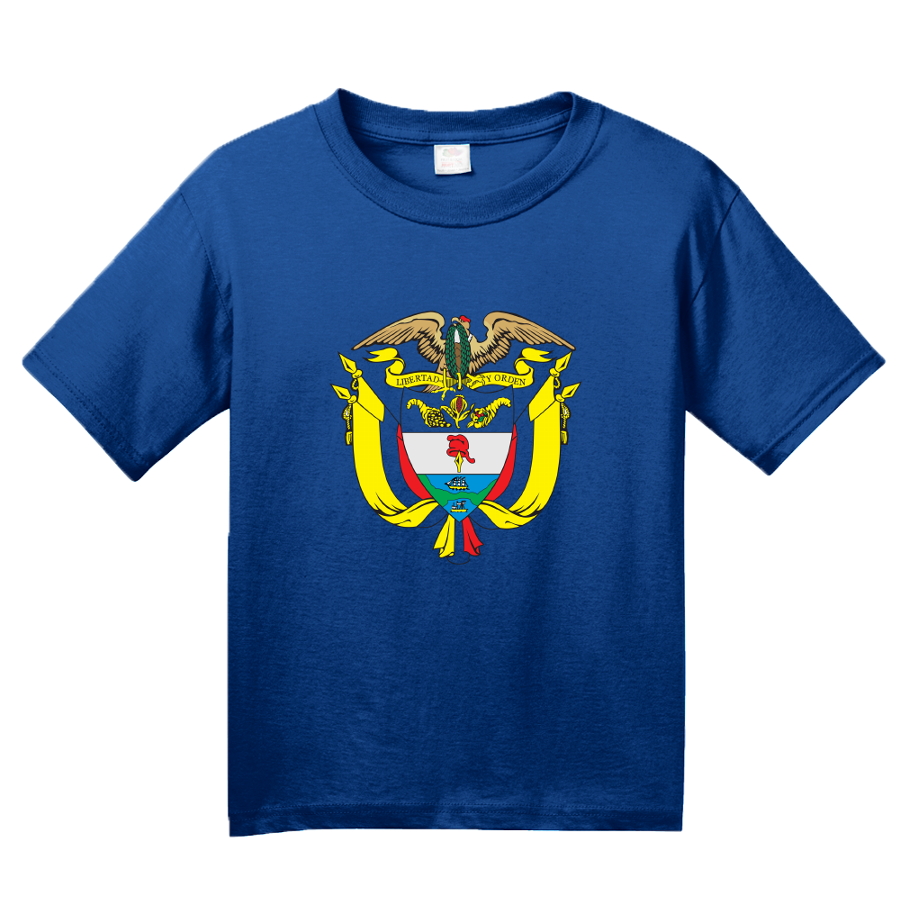 Youth Royal Colombia Coat Of Arms - Columbian Pride Flag History Heritage T T-shirt