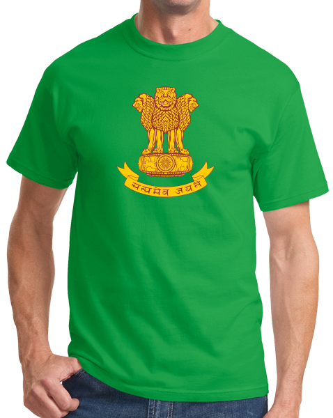 Standard Green Indian National Emblem - India Heritage Pride Ashoka Lion T-shirt