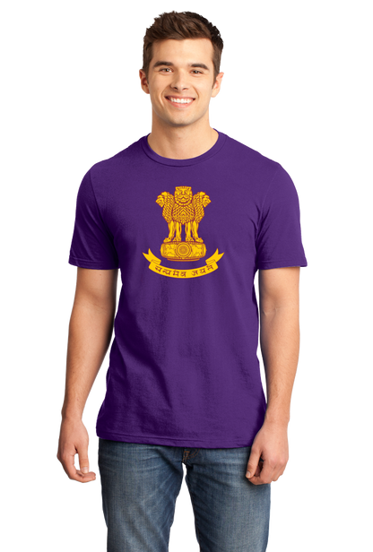 Standard Purple Indian National Emblem - India Heritage Pride Ashoka Lion T-shirt