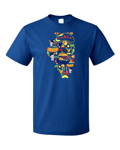 Standard Royal Illinois Icon Map - Illinois Pride Chicago Love Midwest Cute T-shirt