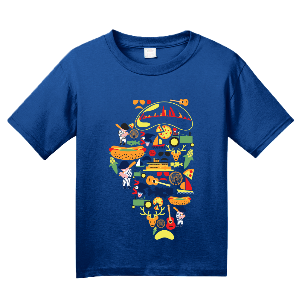 Youth Royal Illinois Icon Map - Illinois Pride Chicago Love Midwest Cute T-shirt