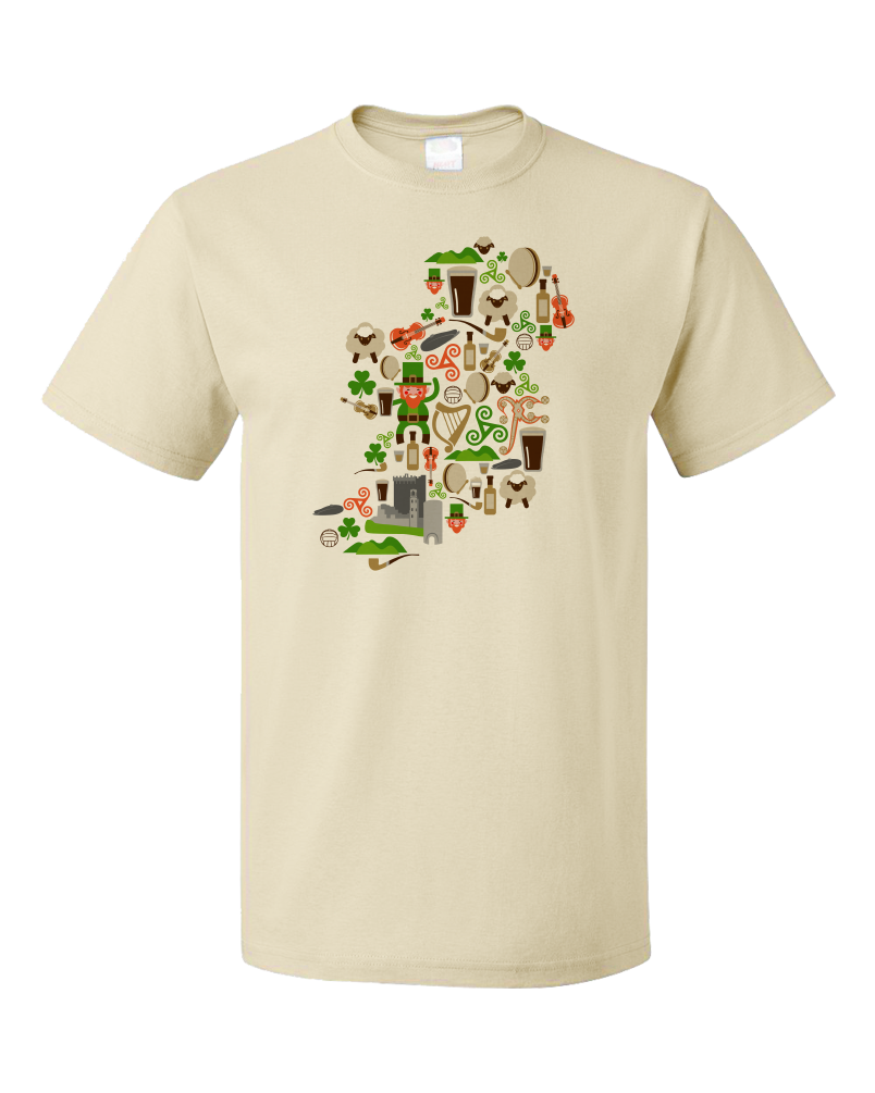 Standard Natural Irish Iconography Map - Ireland Eire Pride Heritage Cute T-shirt