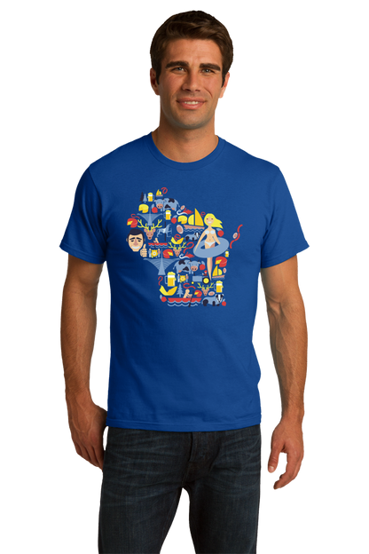 Standard Royal Wisconsin Icon Map - America's Dairyland Badger State Love T-shirt