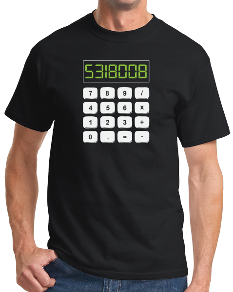 Standard Black 5318008 - Math Joke Nerd Humor Boobies Funny Engineer Calculator T-shirt