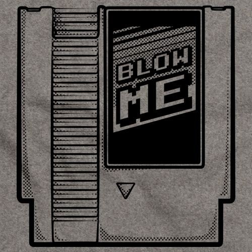 Blow Me | Old School Video Gamer Grey art preview