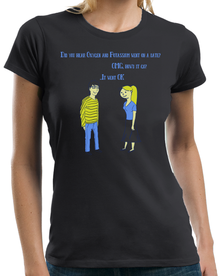 Ladies Black Chemistry Date - Nerd Humor Chemical Engineer Funny Joke Geek T T-shirt
