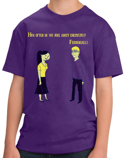 Youth Purple Totally Cute Chemistry Joke - Humor Science Funny Bad Elements T-shirt