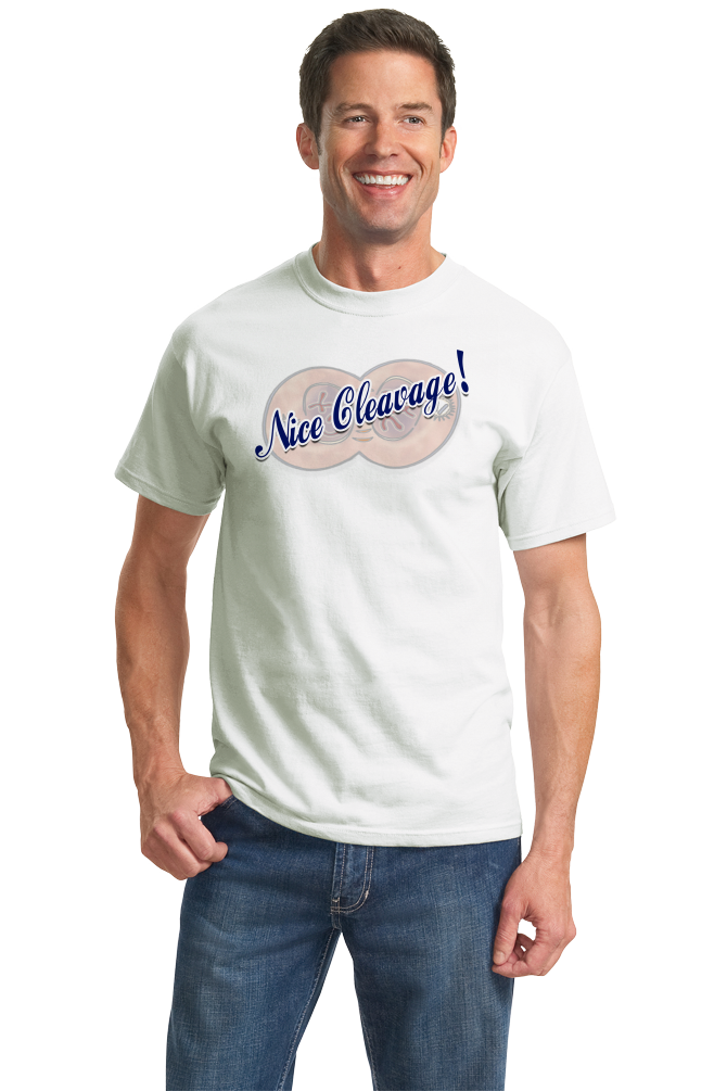 Standard White Nice Cleavage (Furrow)! - Biology Humor Funny Mitosis Joke T-shirt