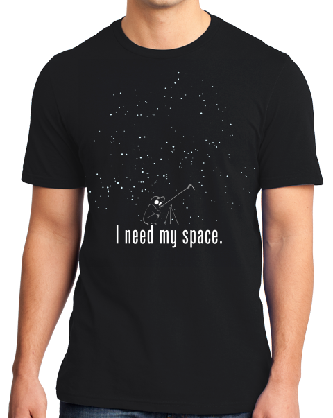 Standard Black I Need My Space T-shirt