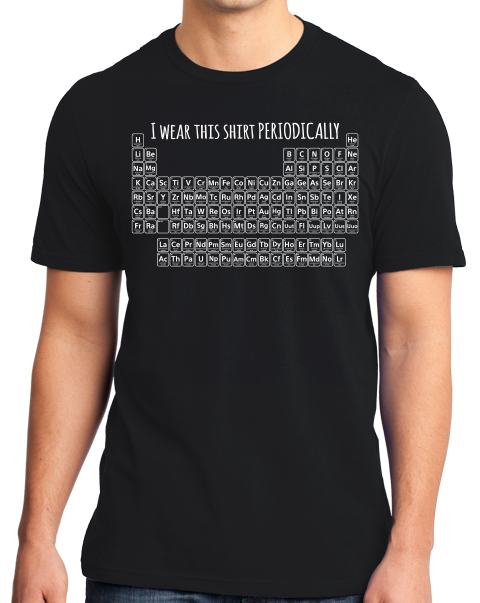 Standard Black I Wear This Periodically - Chemistry Pun Elements Joke T-shirt