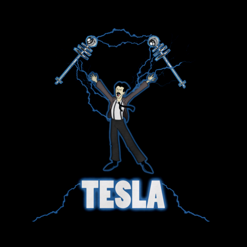 Nikola Tesla Coil Black Art Preview