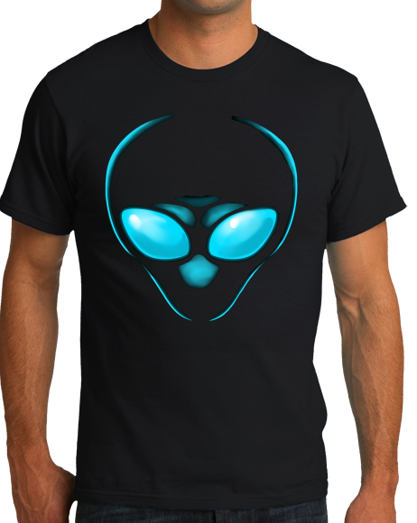 Standard Black Blue Eye Alien - Area 51 UFO Hunter Seeker Roswell Conspiracy T-shirt