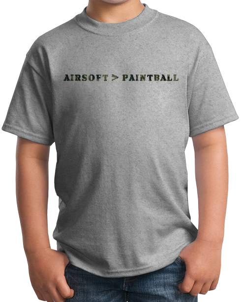 Youth Grey Airsoft > Paintball - Paintball Gun Combat Enthusiast Humor T-shirt