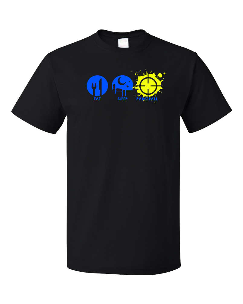 Standard Black Eat, Sleep, Paintball - Paintball Gun Combat Enthusiast Spyder T-shirt