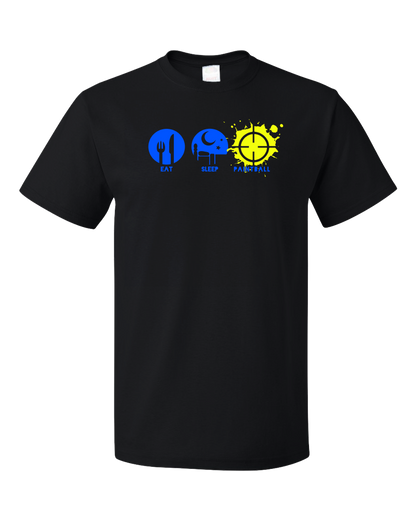 Standard Black Eat, Sleep, Paintball - Paintball Gun Combat Enthusiast Spyder T-shirt
