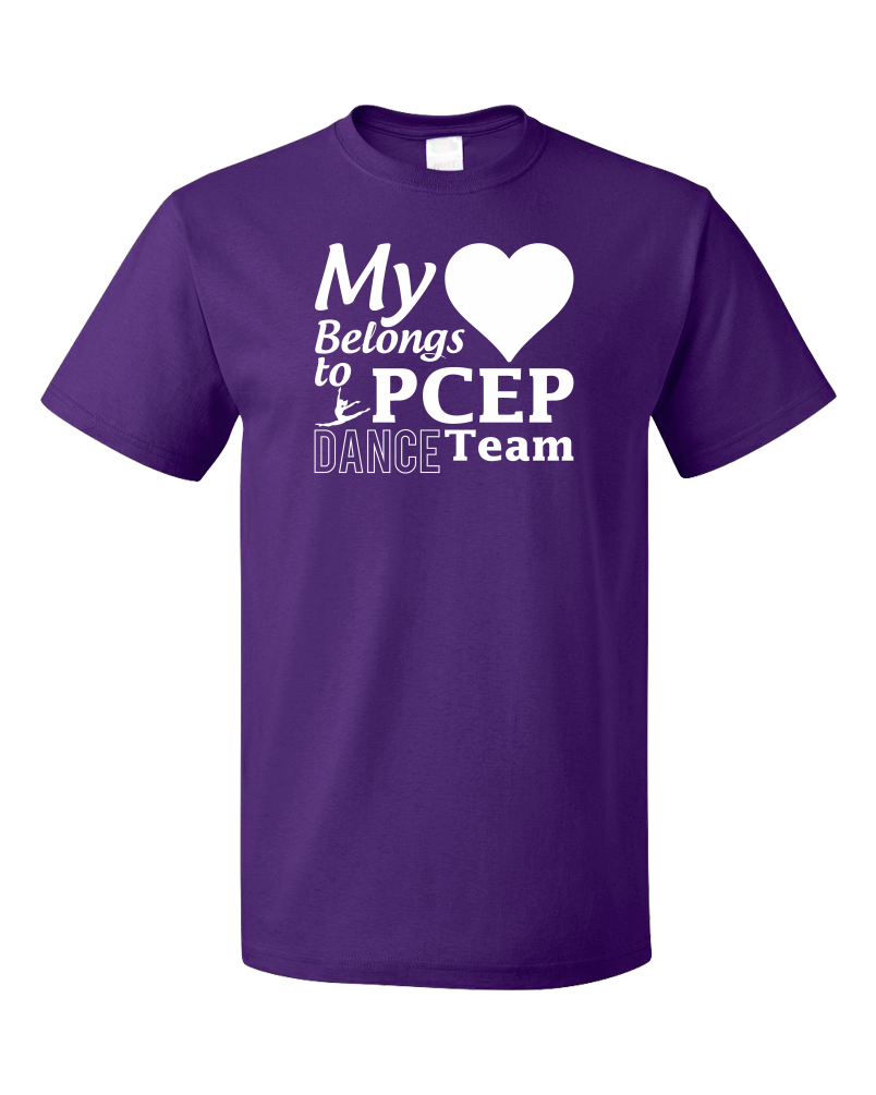 Unisex Purple My Heart Belongs to PCEP Dance Team T-shirt