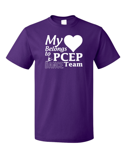 Unisex Purple My Heart Belongs to PCEP Dance Team T-shirt