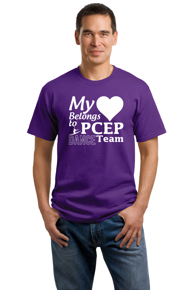 Unisex Purple My Heart Belongs to PCEP Dance Team T-shirt