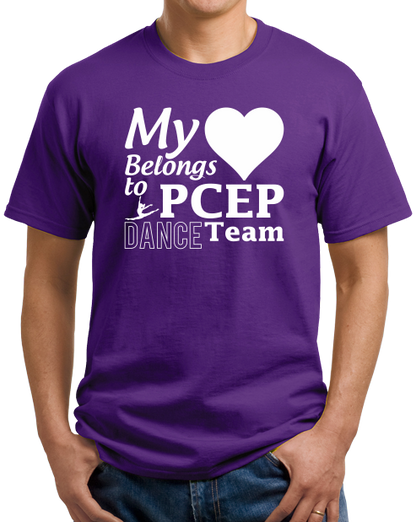 Unisex Purple My Heart Belongs to PCEP Dance Team T-shirt