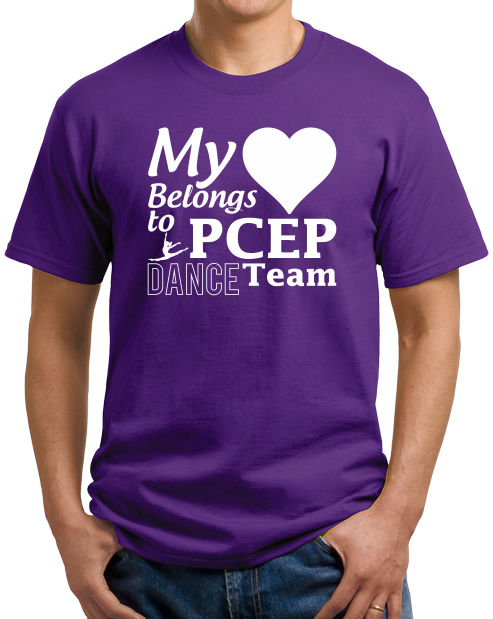 Unisex Purple My Heart Belongs to PCEP Dance Team T-shirt