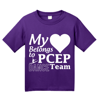 Youth Purple My Heart Belongs to PCEP Dance Team T-shirt