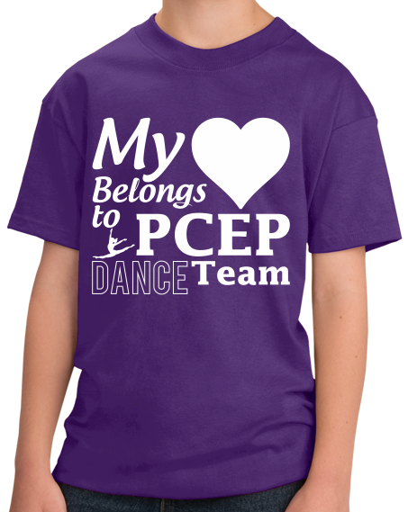 Youth Purple My Heart Belongs to PCEP Dance Team T-shirt