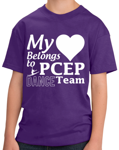 Youth Purple My Heart Belongs to PCEP Dance Team T-shirt