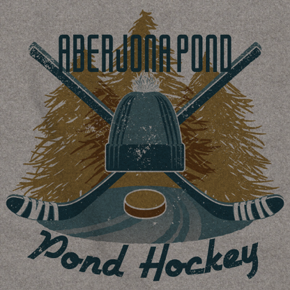 Aberjona Pond, MA Pond Hockey Old Time