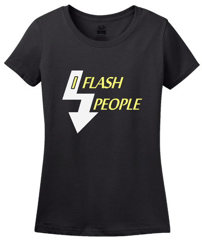 Ladies Black I Flash People - Photographer Humor Silly Gift Photo Digital T-shirt