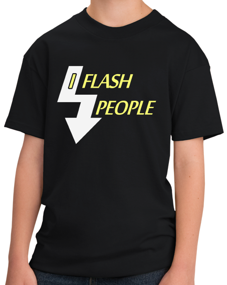 Youth Black I Flash People - Photographer Humor Silly Gift Photo Digital T-shirt