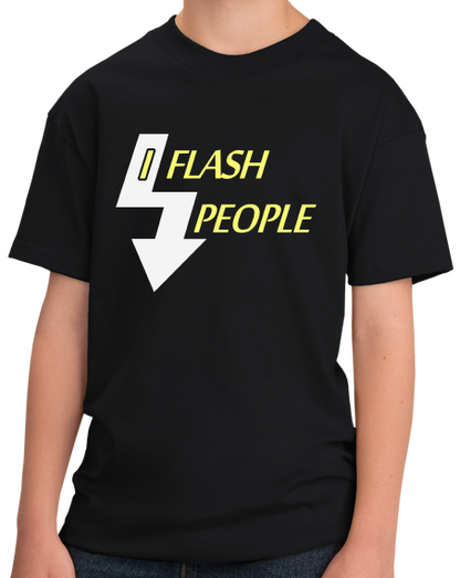 Youth Black I Flash People - Photographer Humor Silly Gift Photo Digital T-shirt