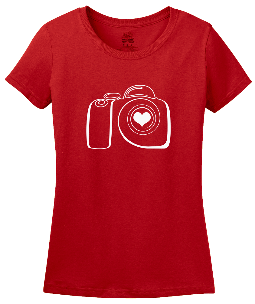 Ladies Red PHOTOGRAPHY LOVE T-shirt