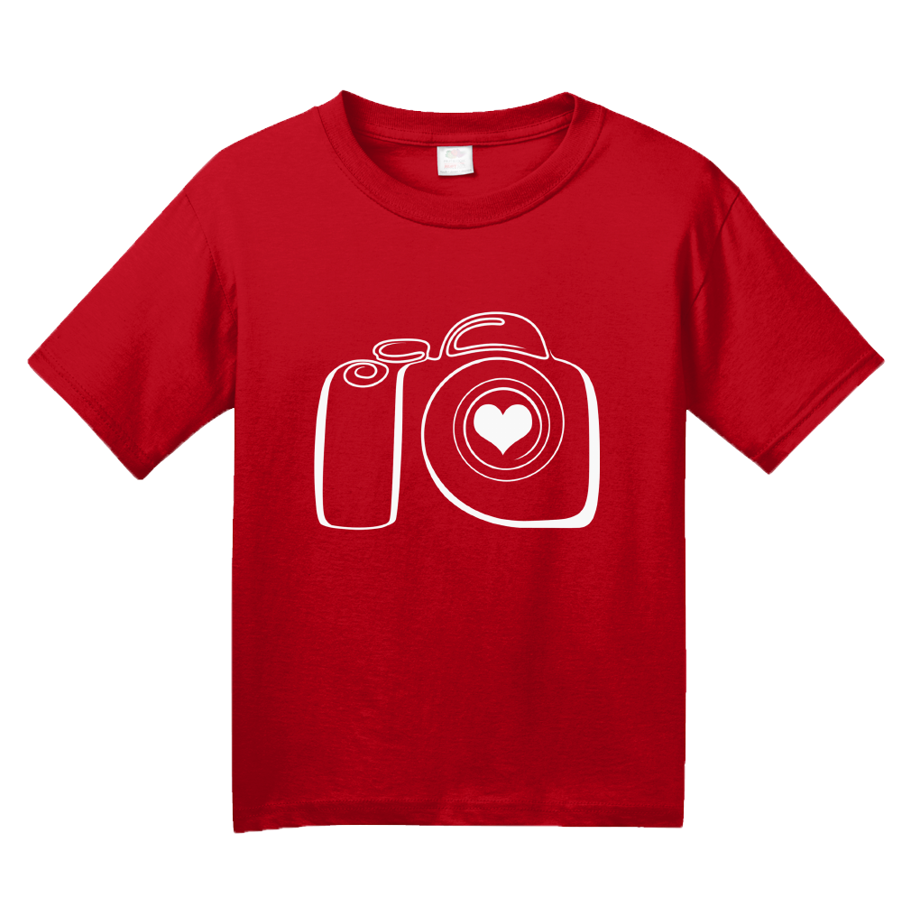 Youth Red PHOTOGRAPHY LOVE T-shirt