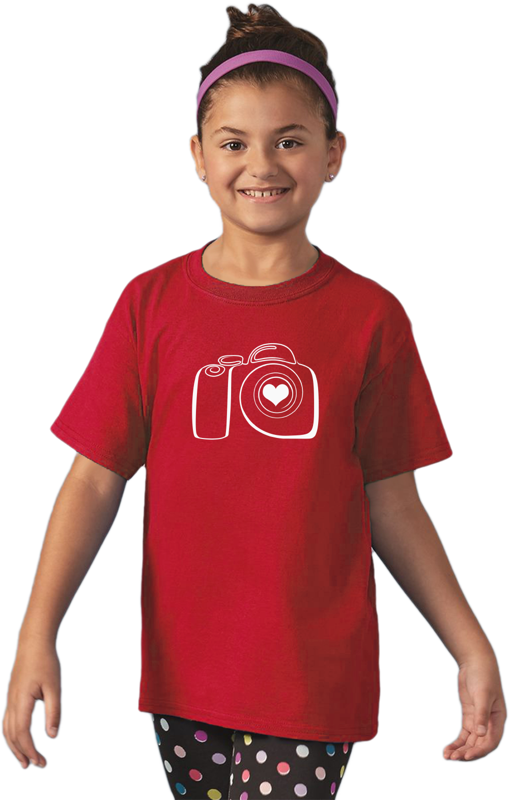Youth Red PHOTOGRAPHY LOVE T-shirt