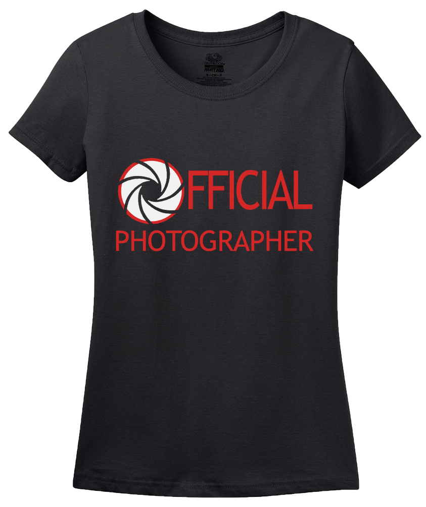 Ladies Black OFFICIAL PHOTOGRAPHER T-shirt