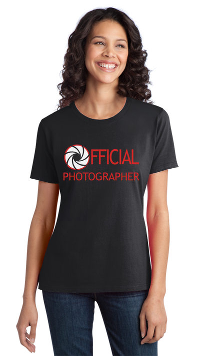 Ladies Black OFFICIAL PHOTOGRAPHER T-shirt