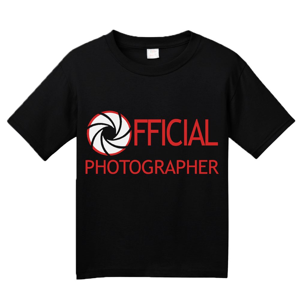 Youth Black OFFICIAL PHOTOGRAPHER T-shirt