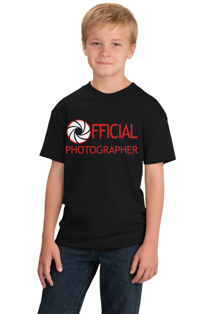 Youth Black OFFICIAL PHOTOGRAPHER T-shirt